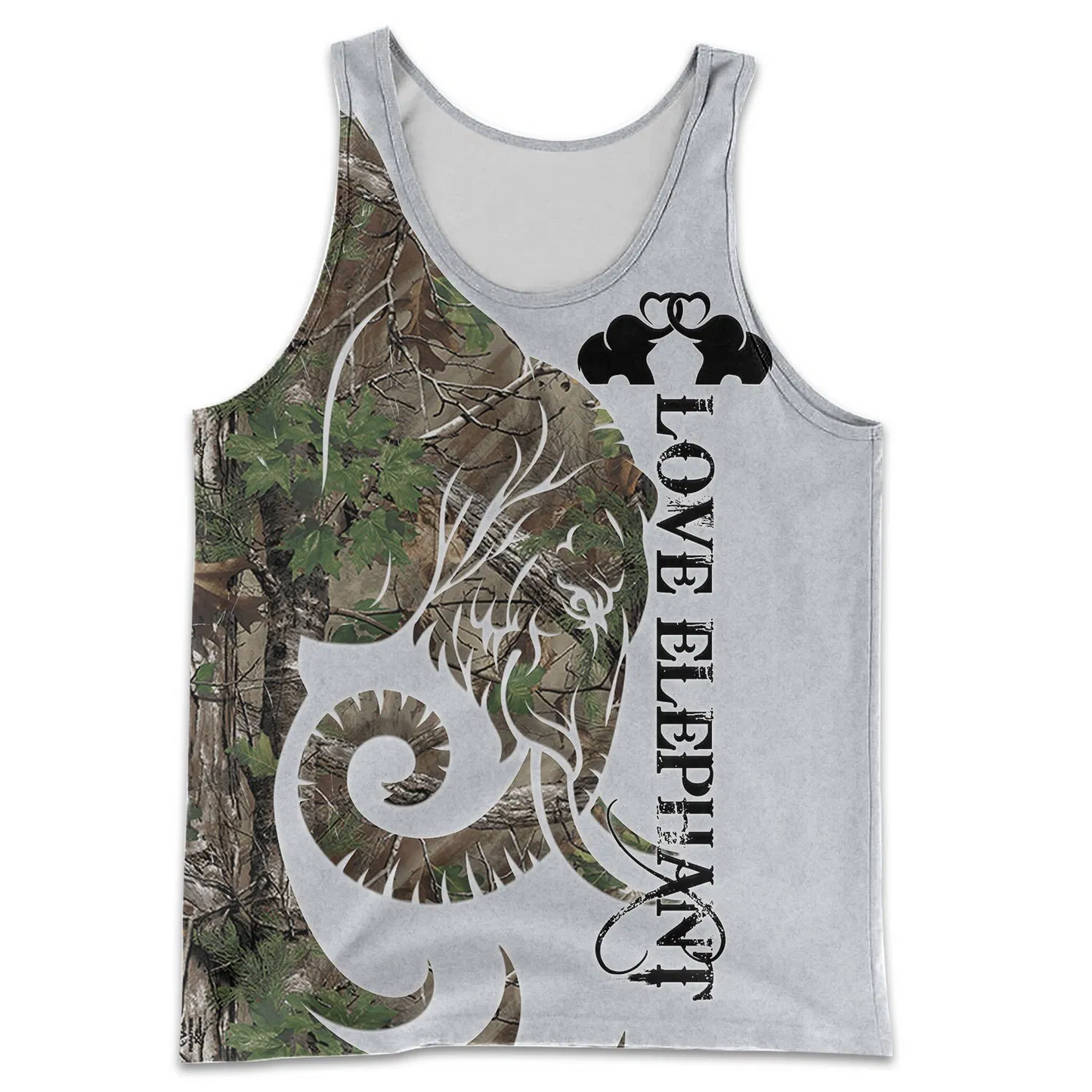 LOVE ELEPHANT 3D ALL OVER PRINTED SHIRTS PL09032003-Apparel-PL8386-Tank Top-S-Vibe Cosy™