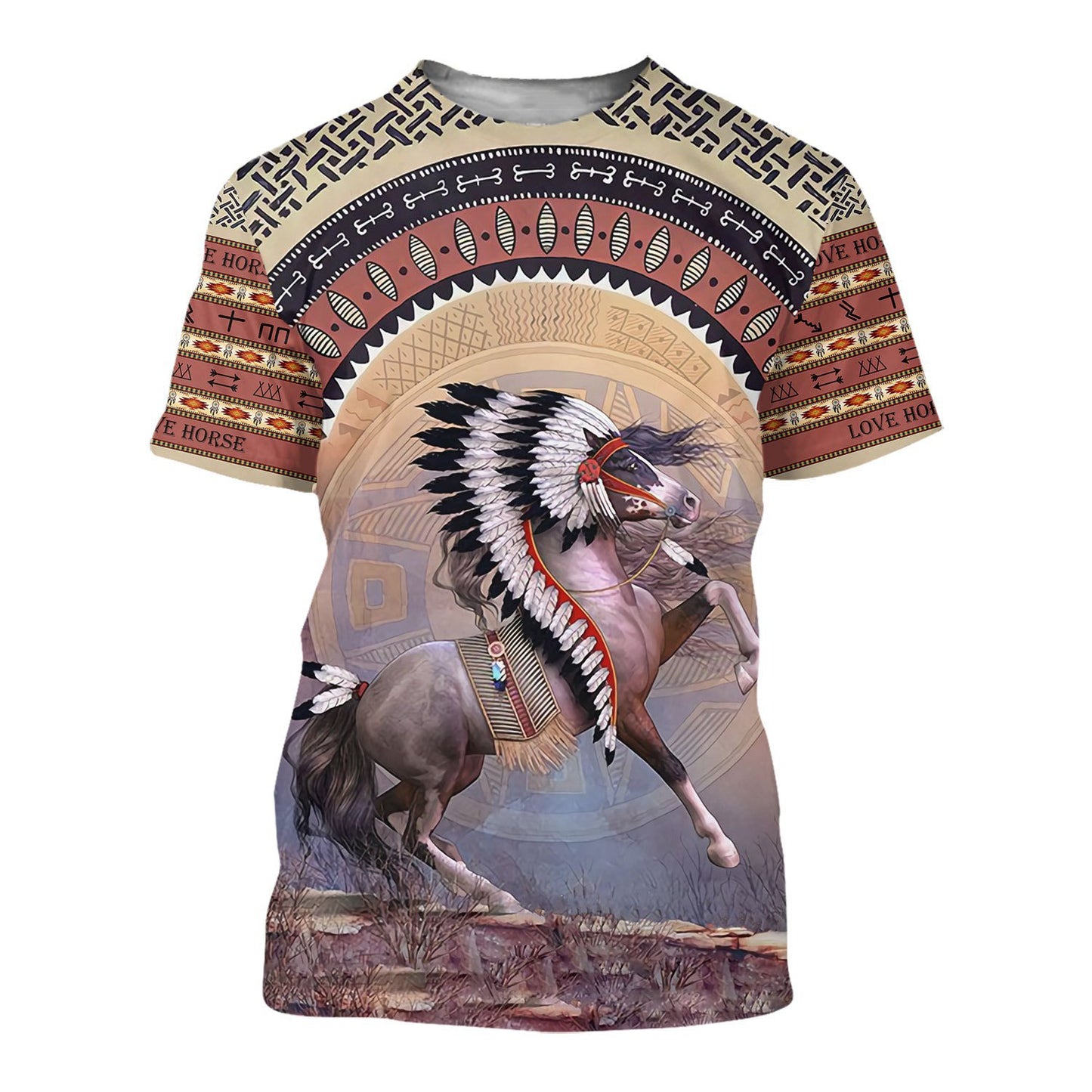 Love Horse 3D All over print for Men and Women shirt HR23-Apparel-NNK-T-Shirt-S-Vibe Cosy™