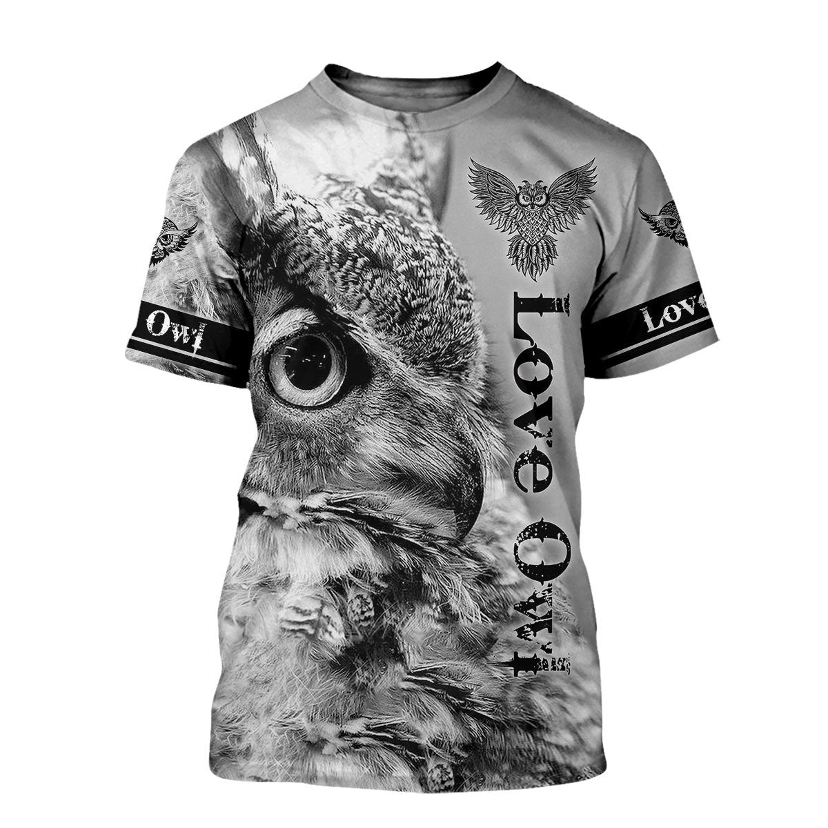 Love Owl 3D All Over Printed Shirts For Men & Women TA190501-Apparel-TA-T-Shirt-S-Vibe Cosy™
