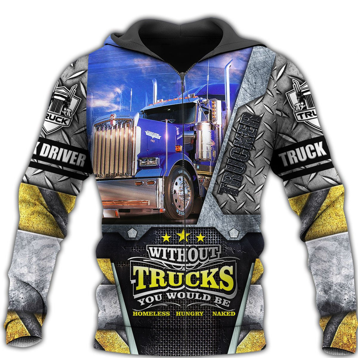 BEAUTIFUL TRUCK 3D ALL OVER PRINTED SHIRTS TT-Apparel-TT-Zip-up Hoodie-S-Vibe Cosy™