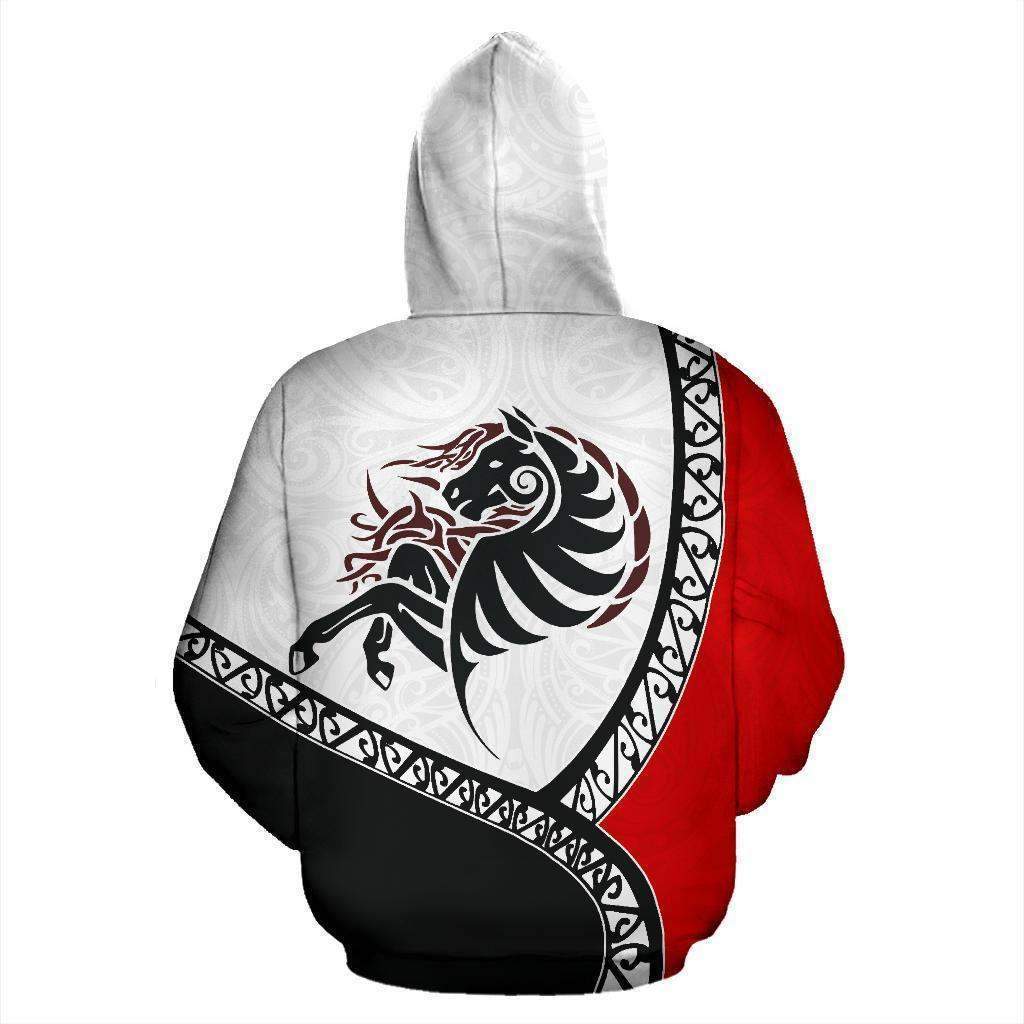 Maori Tribal Horse Zip Hoodie HC0911-Apparel-Huyencass-Zipped Hoodie-S-Vibe Cosy™