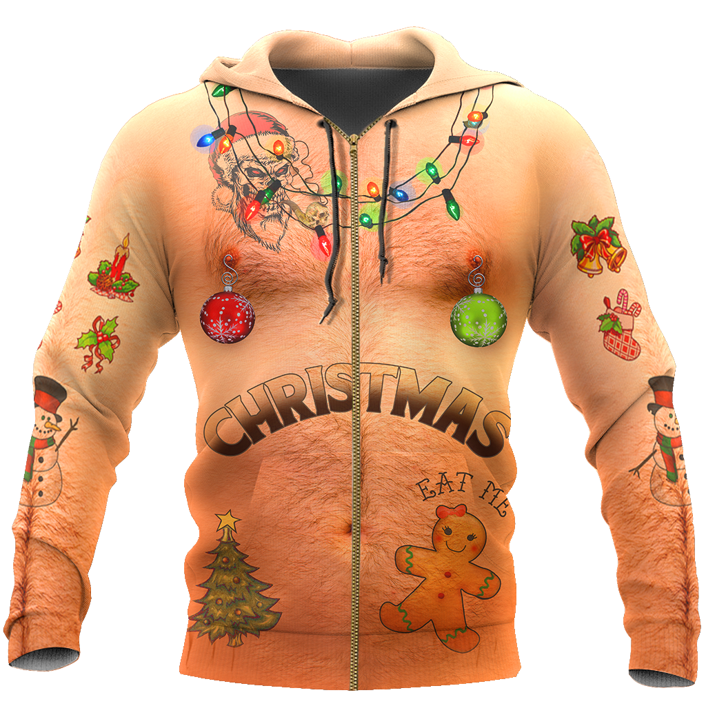 Real Christmas Tattoos All Over Printed-Apparel-HP Arts-Zipped Hoodie-S-Vibe Cosy™