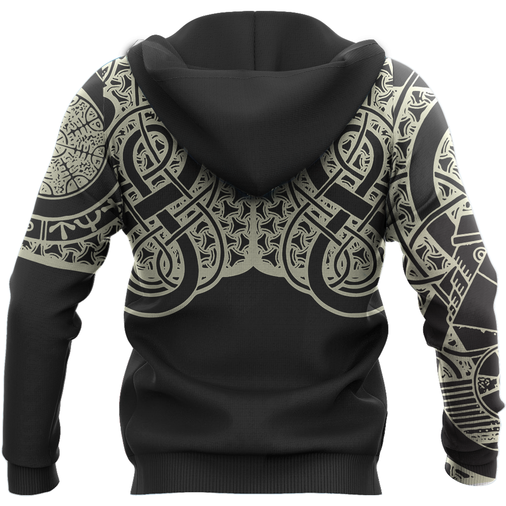 Viking Beautiful Hoodie-Apparel-HP Arts-Zipped Hoodie-S-Vibe Cosy™