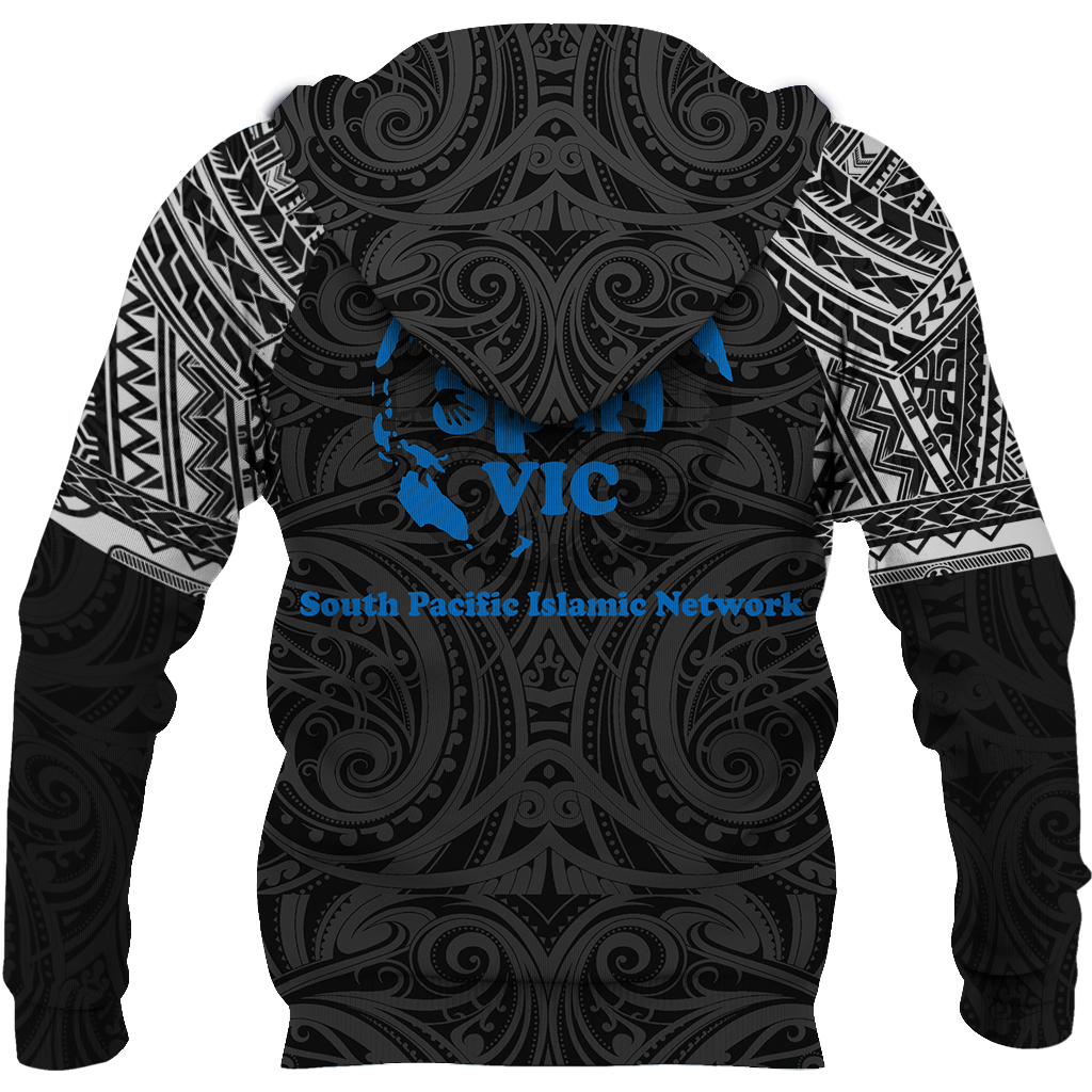 Special Black All Over Hoodie White K4-Apparel-Khanh Arts-Hoodie-S-Vibe Cosy™