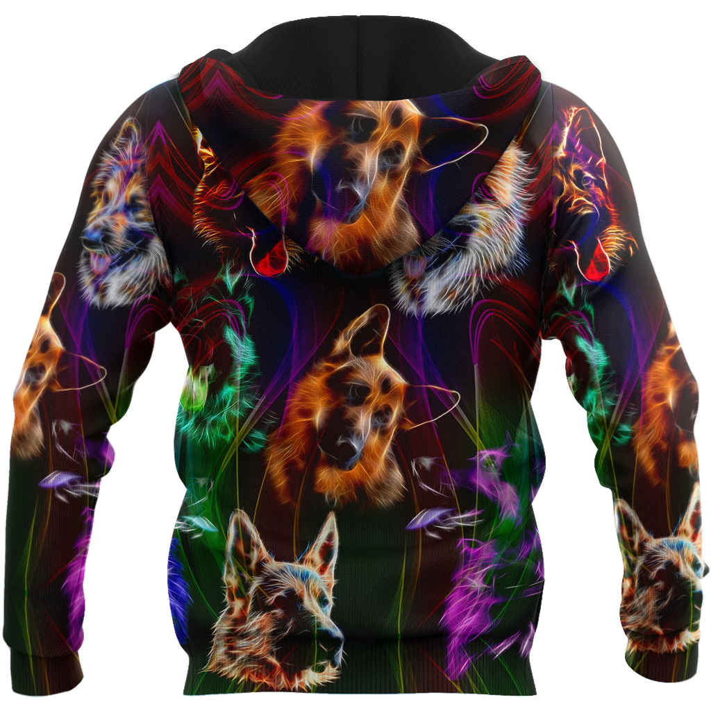 German shepherd colorful hoodie shirt for men and women JJW16092003S