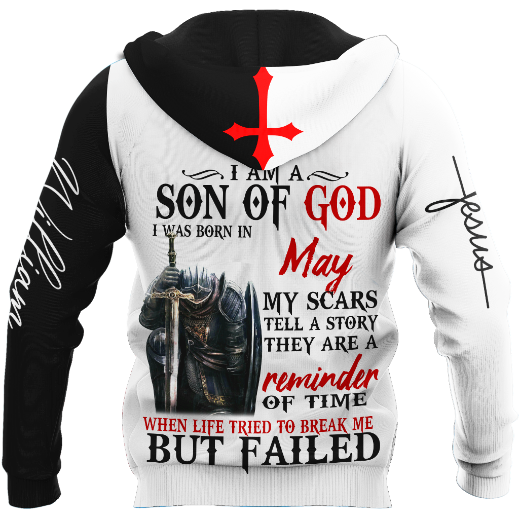 May Guy - Son of God Custome Name 3D All Over Printed Unisex Hoodie
