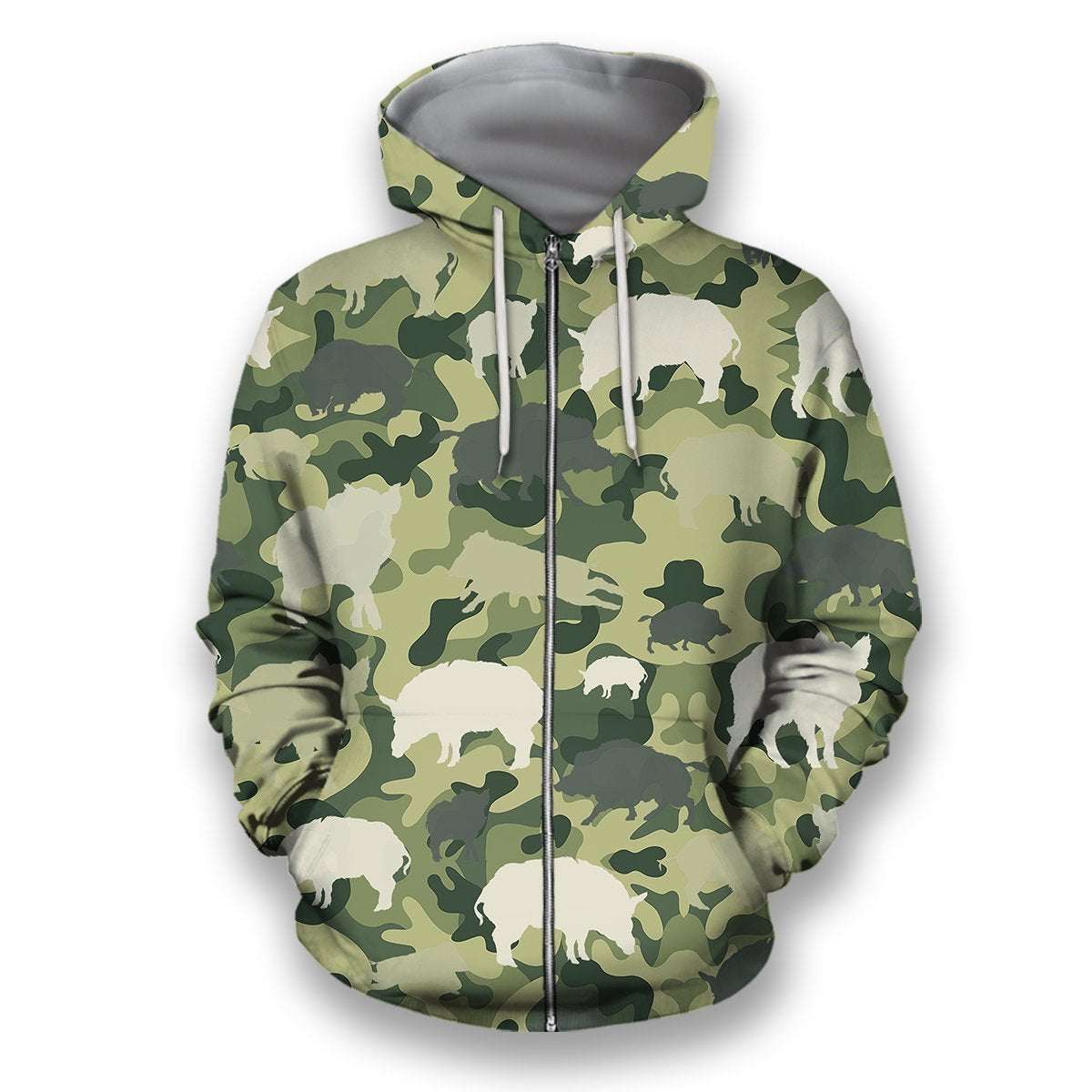 All Over Printed Hunting Boar Camo-Apparel-HbArts-Zip-Hoodie-S-Vibe Cosy™