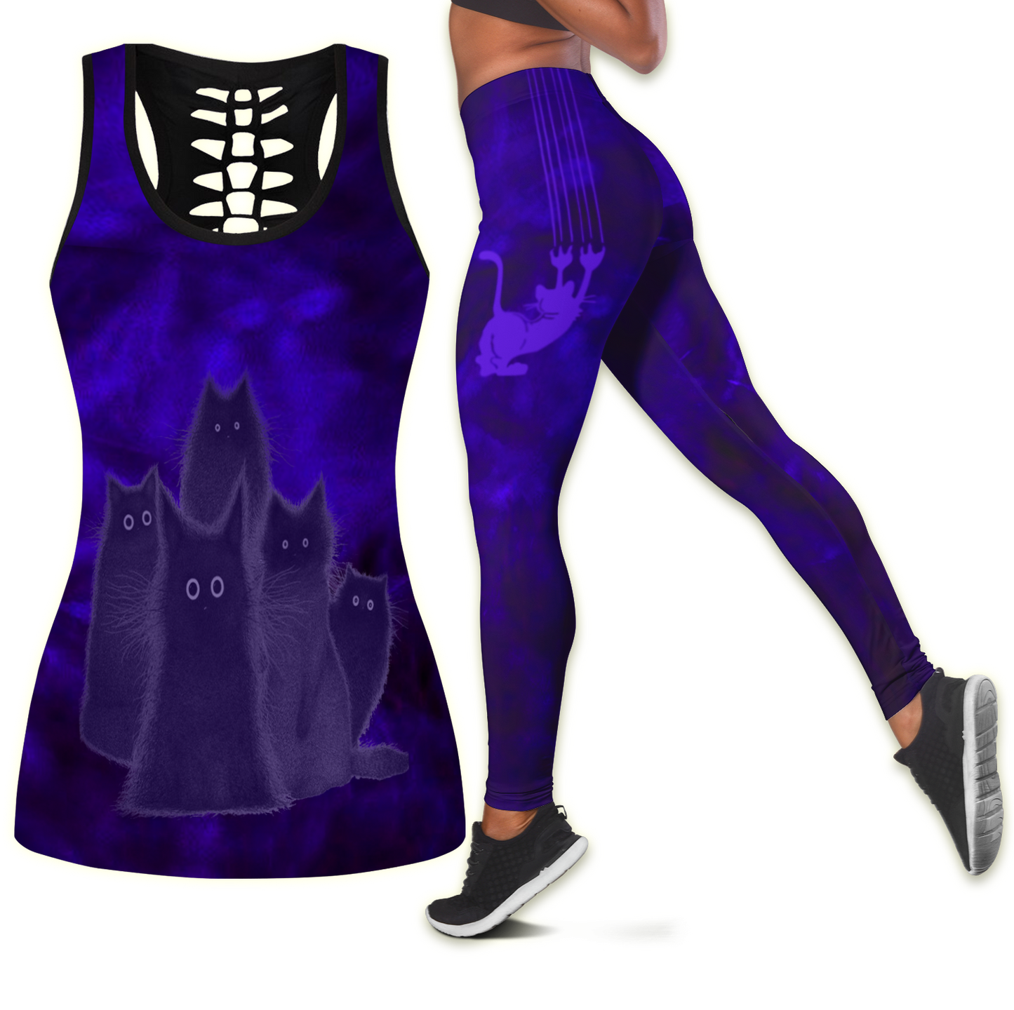 Cat Lovers Combo Legging + Tank Limited by SUN JJ250422-Apparel-SUN-S-S-Vibe Cosy™