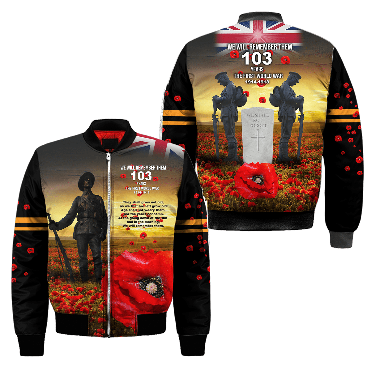 Remembrance Day Lest We Forget 3D All Over Printed Unisex Shirts