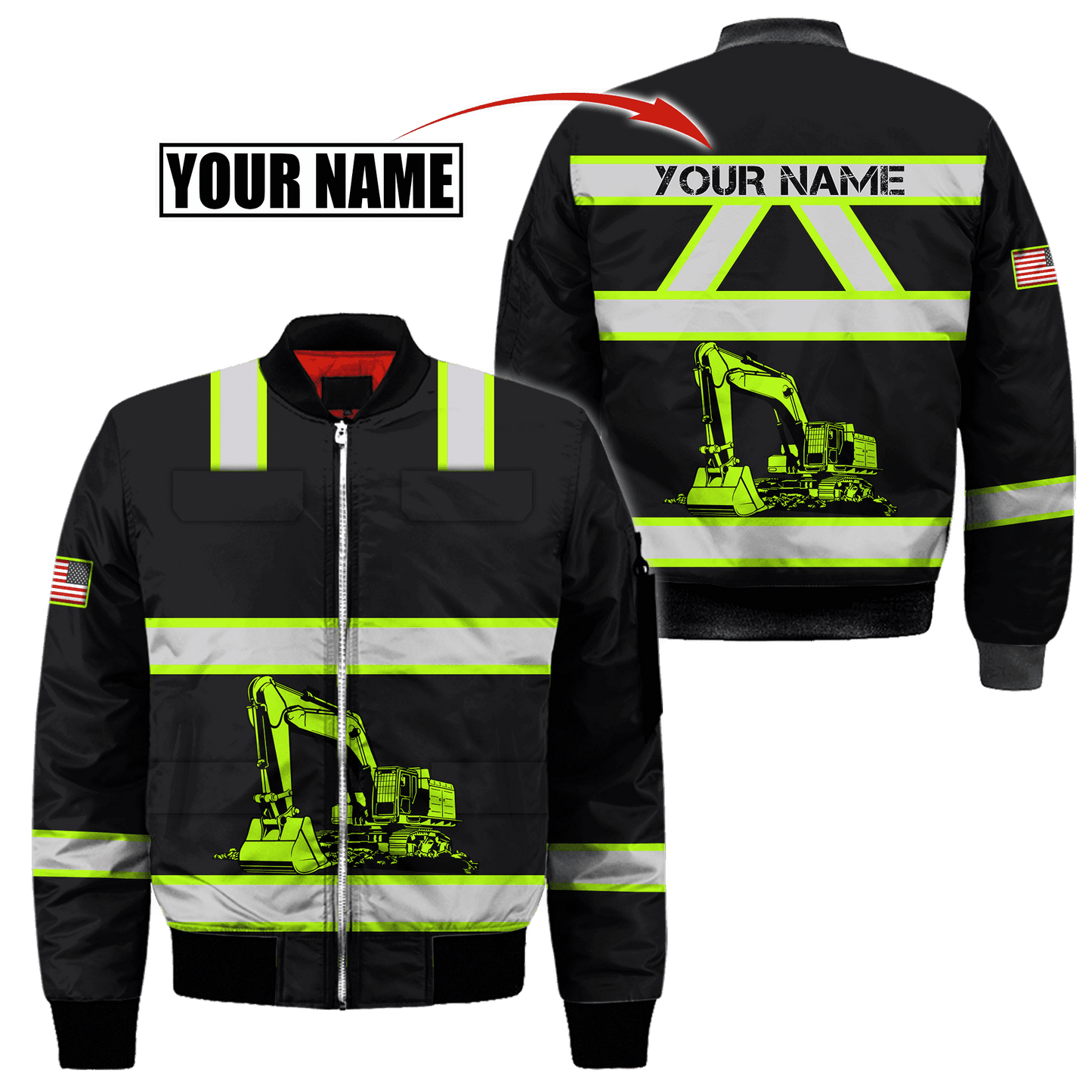 Custom Name XT Excavator 3D Printed Shirts