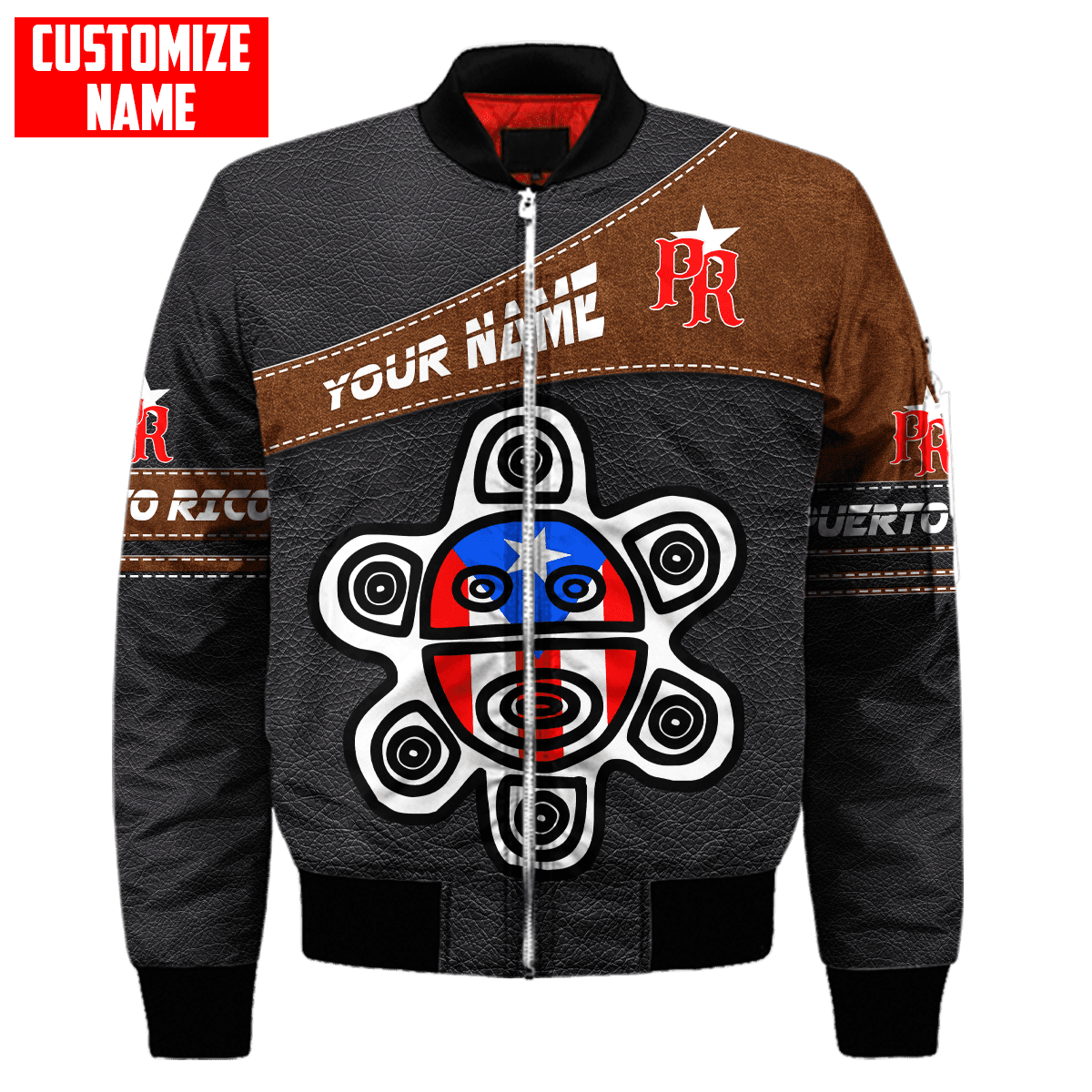 Customize Name Puerto Rico Bomber Jacket For Men And Women