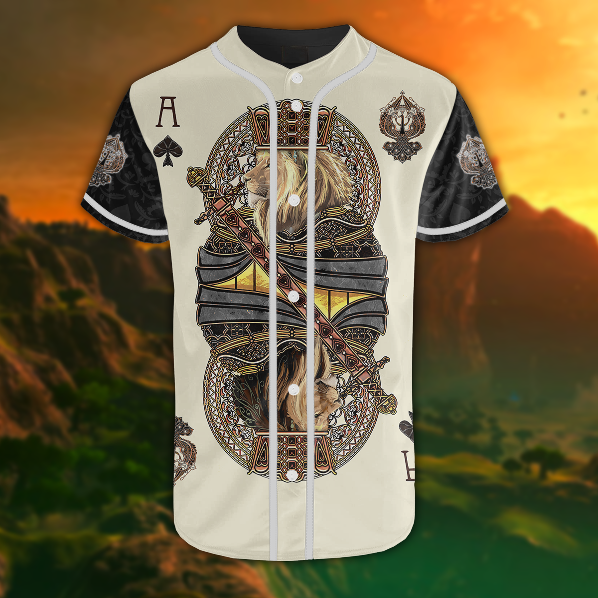 Summer Collection - Lion Ace Spade 3D All Over Printed Unisex Shirts