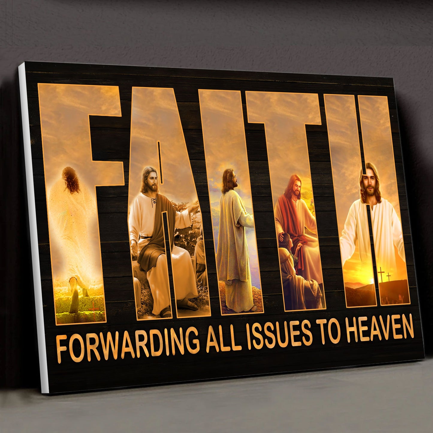 Faith Forwarding All Issues To Heaven 3D Landscape Canvas Poster Wall Art