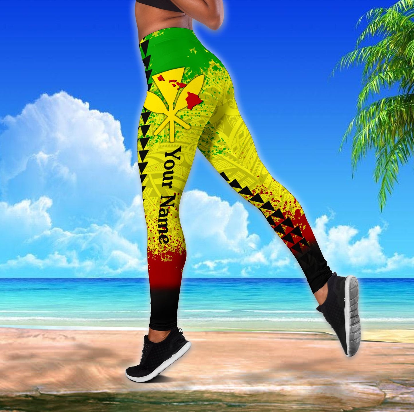 Custom name legging + hollow tank combo HHT22052104