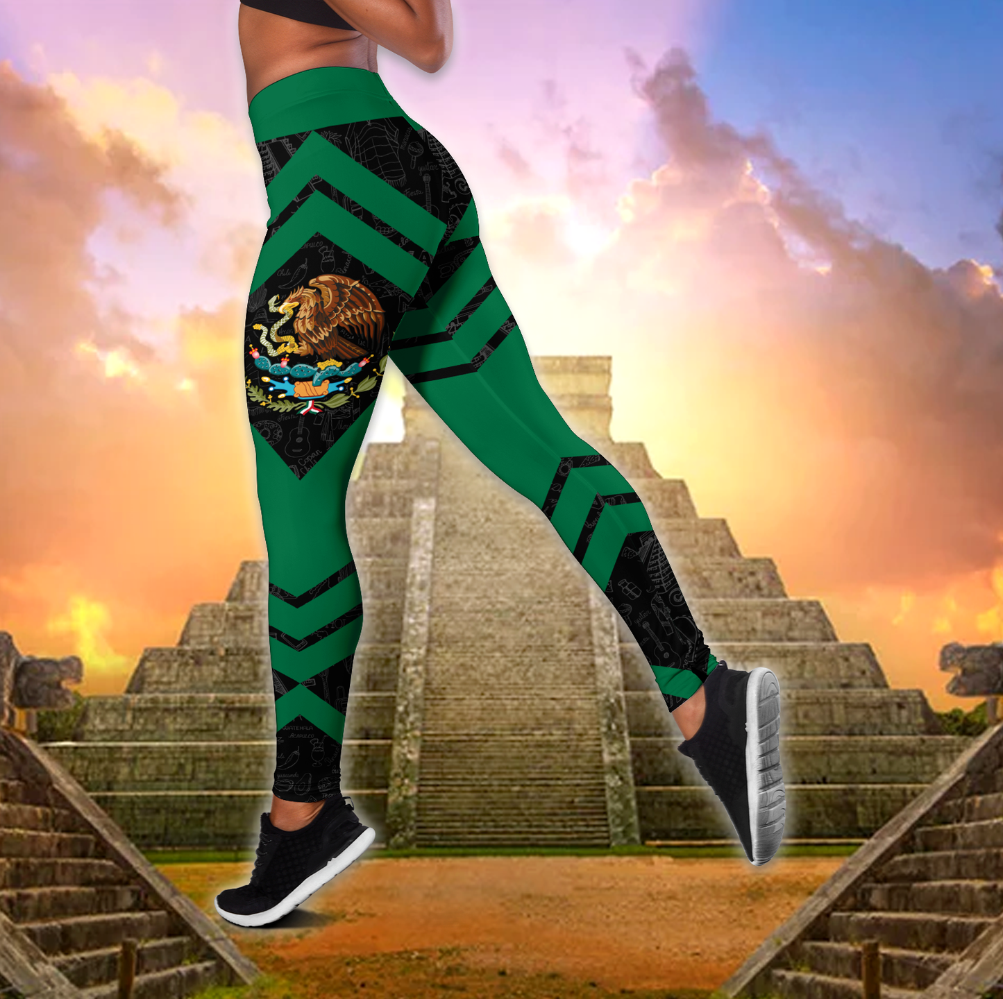 Personalized Aztec Mexico Combo Legging + Tank Top