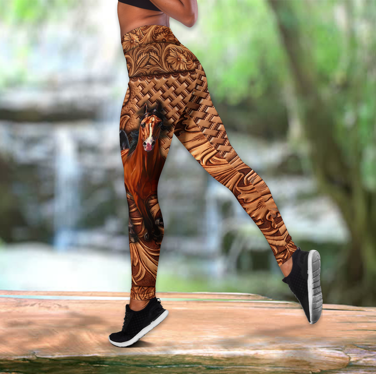 Horse Art Combo Legging + Tank Top 3D All Printed