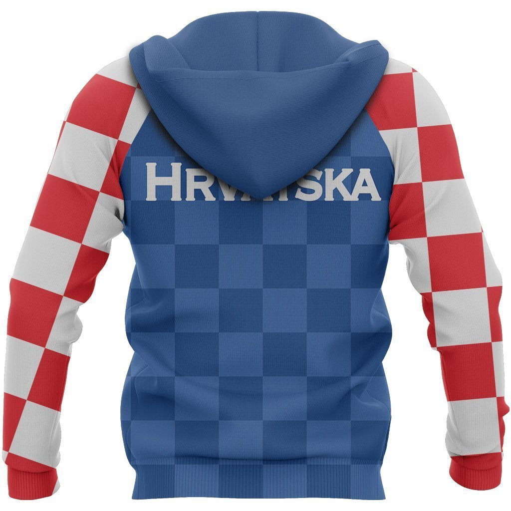 Hrvatska-Croatia Hoodie Checkerboard Zip-Up Th5-Apparel-Khanh Arts-Hoodie-S-Vibe Cosy™