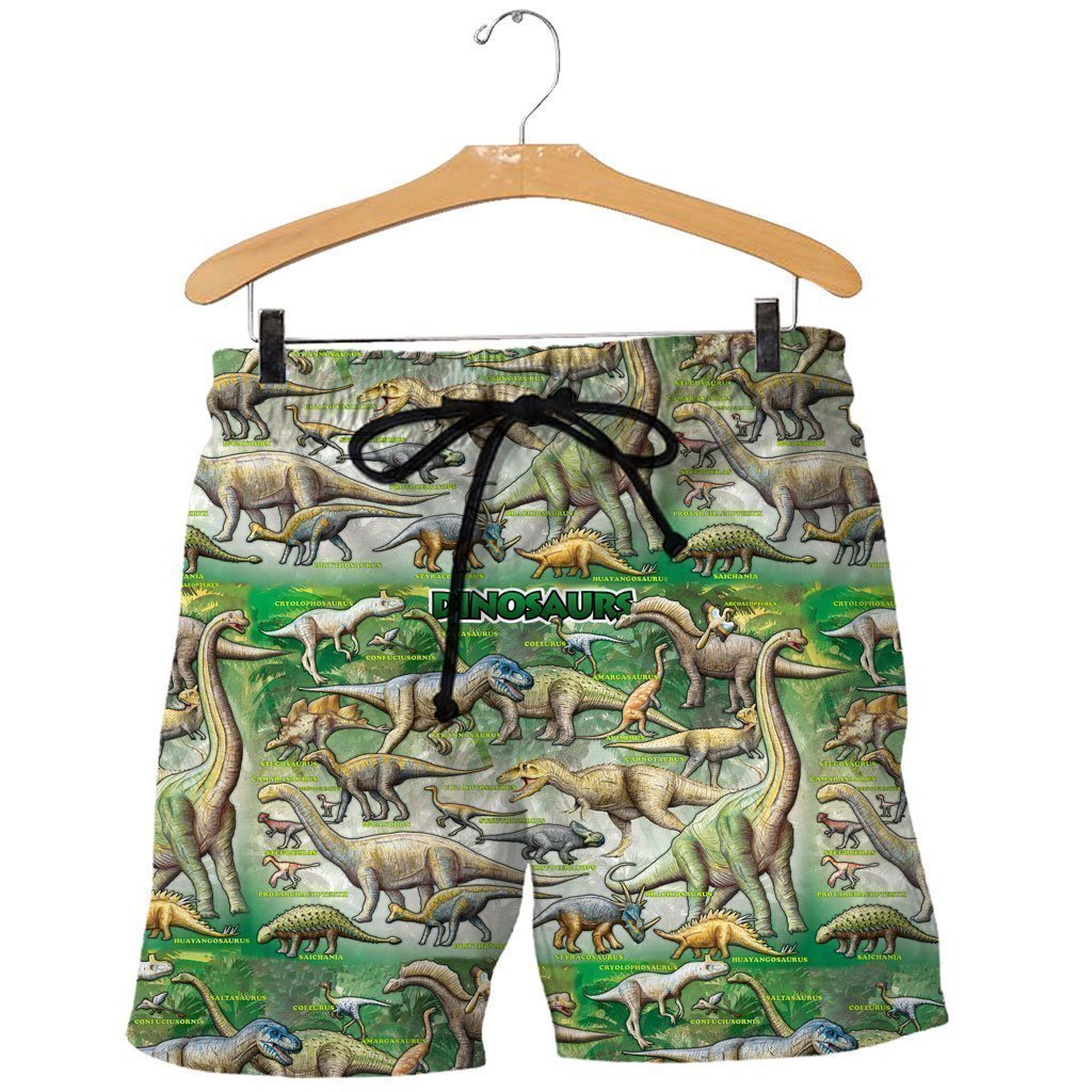3D All Over Printed Dinosaurs Art Shirts And Shorts-3D All Over Printed Clothes-HP Arts-Shorts-XS-Vibe Cosy™