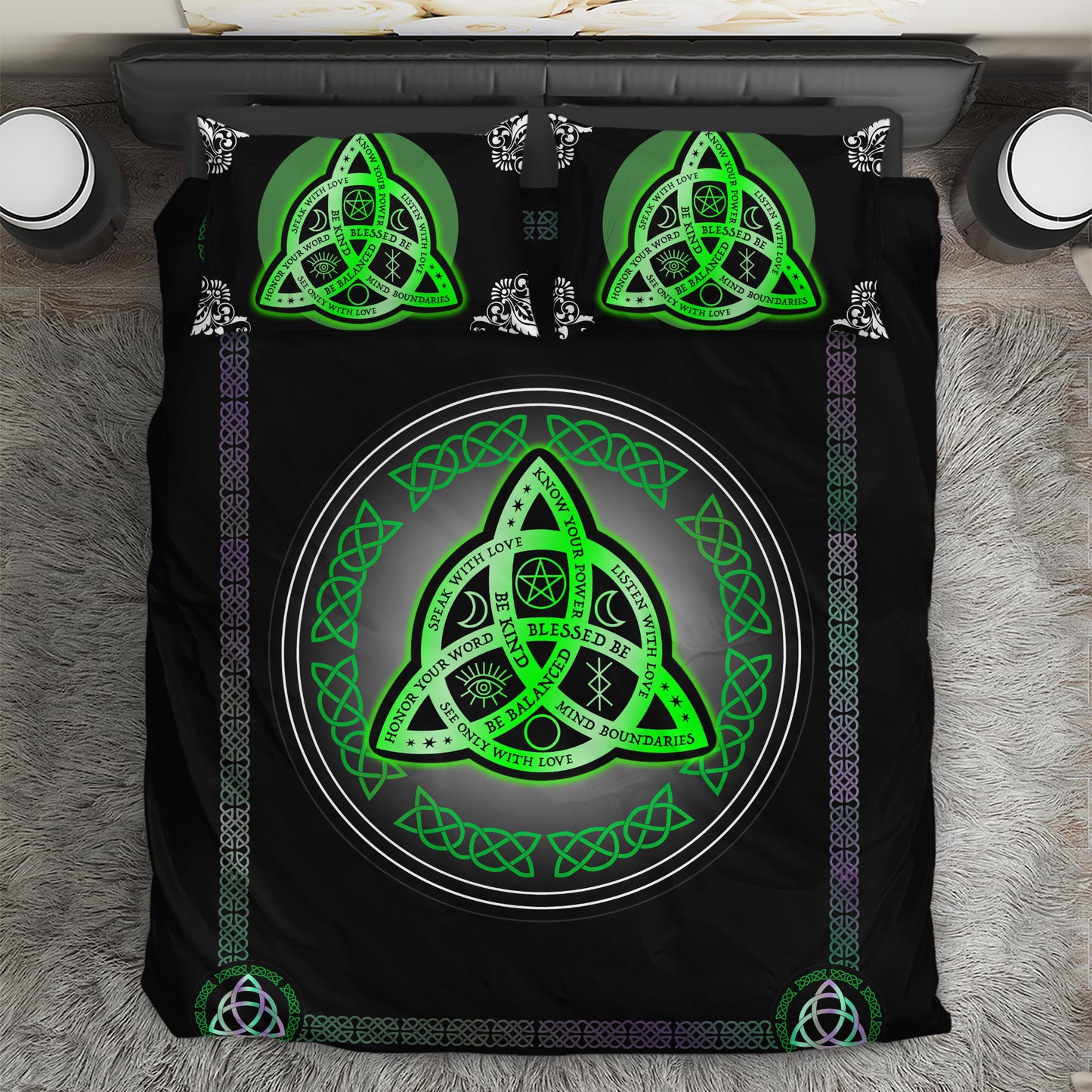 Triquetra Celtic Bedding Set NM20061101-Bedding Set-NM-Twin-Vibe Cosy™