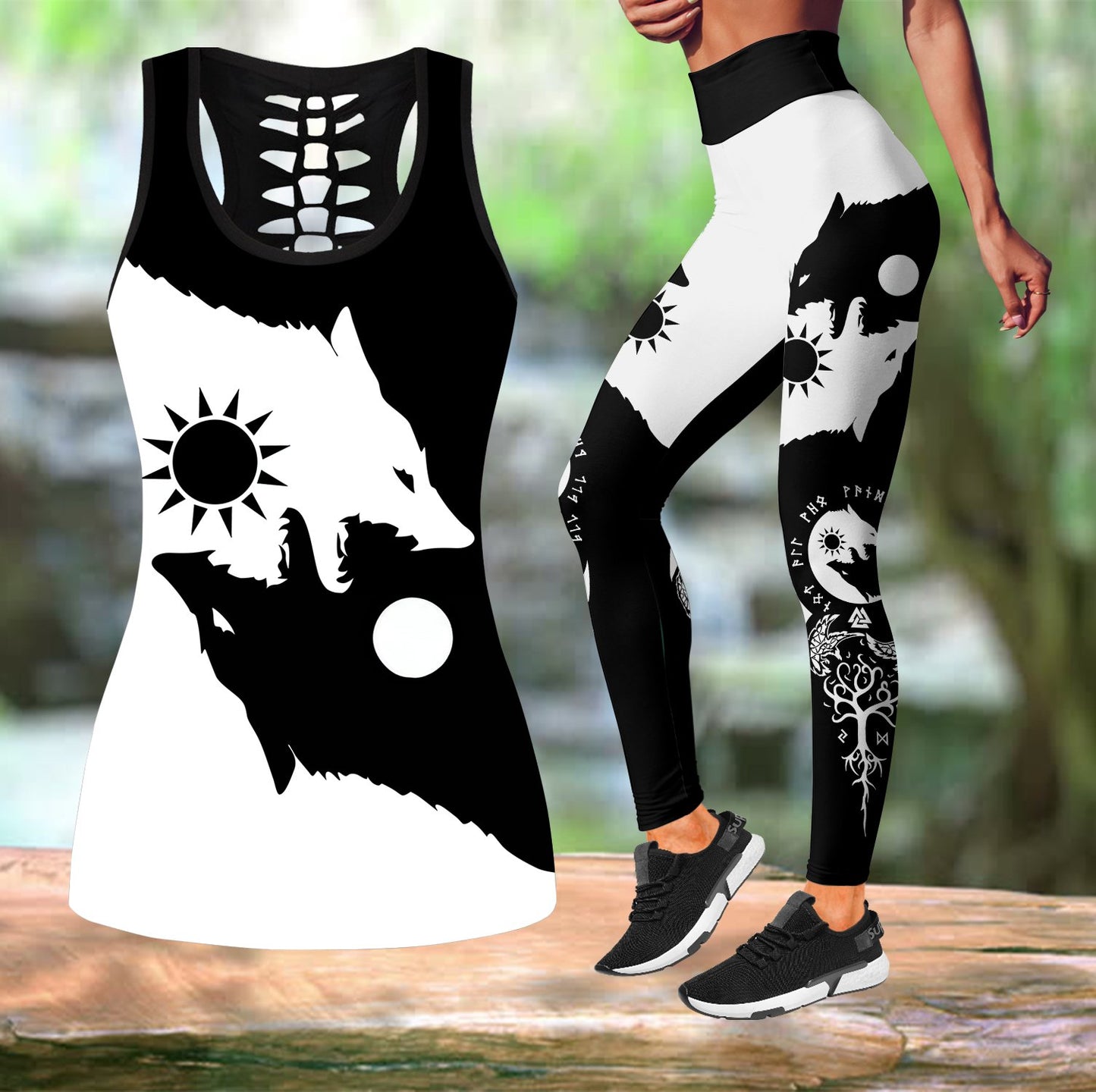Skoll and Hati Combo Tank + Legging-Apparel-HP Arts-S-S-Vibe Cosy™