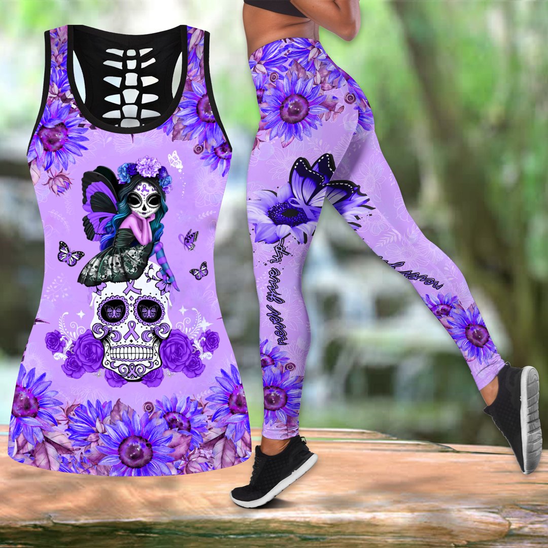 Purple legging + hollow tank combo HAC270304-Apparel-HG-S-S-Vibe Cosy™