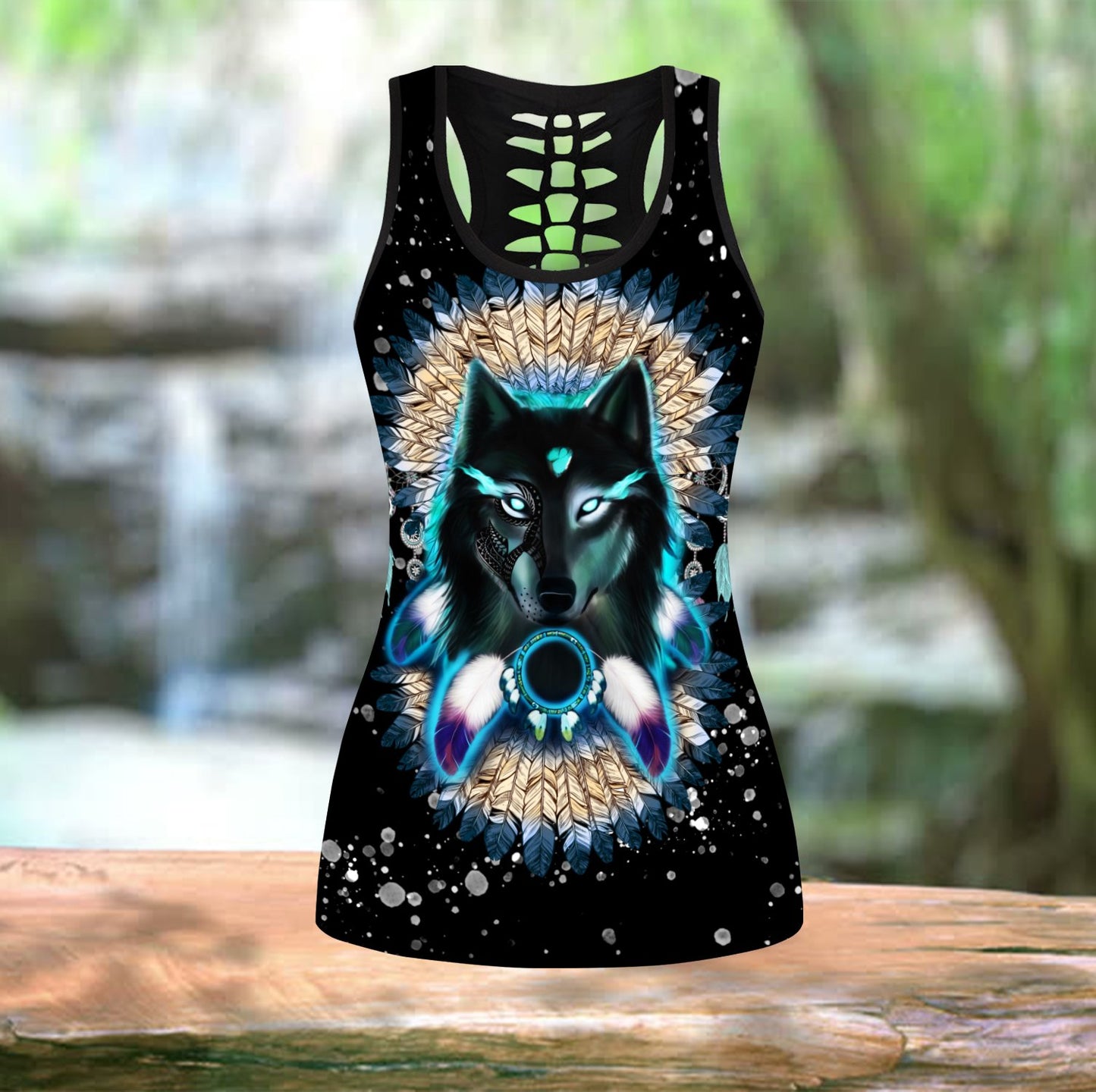 Tattoos legging + hollow tank combo MH1109202