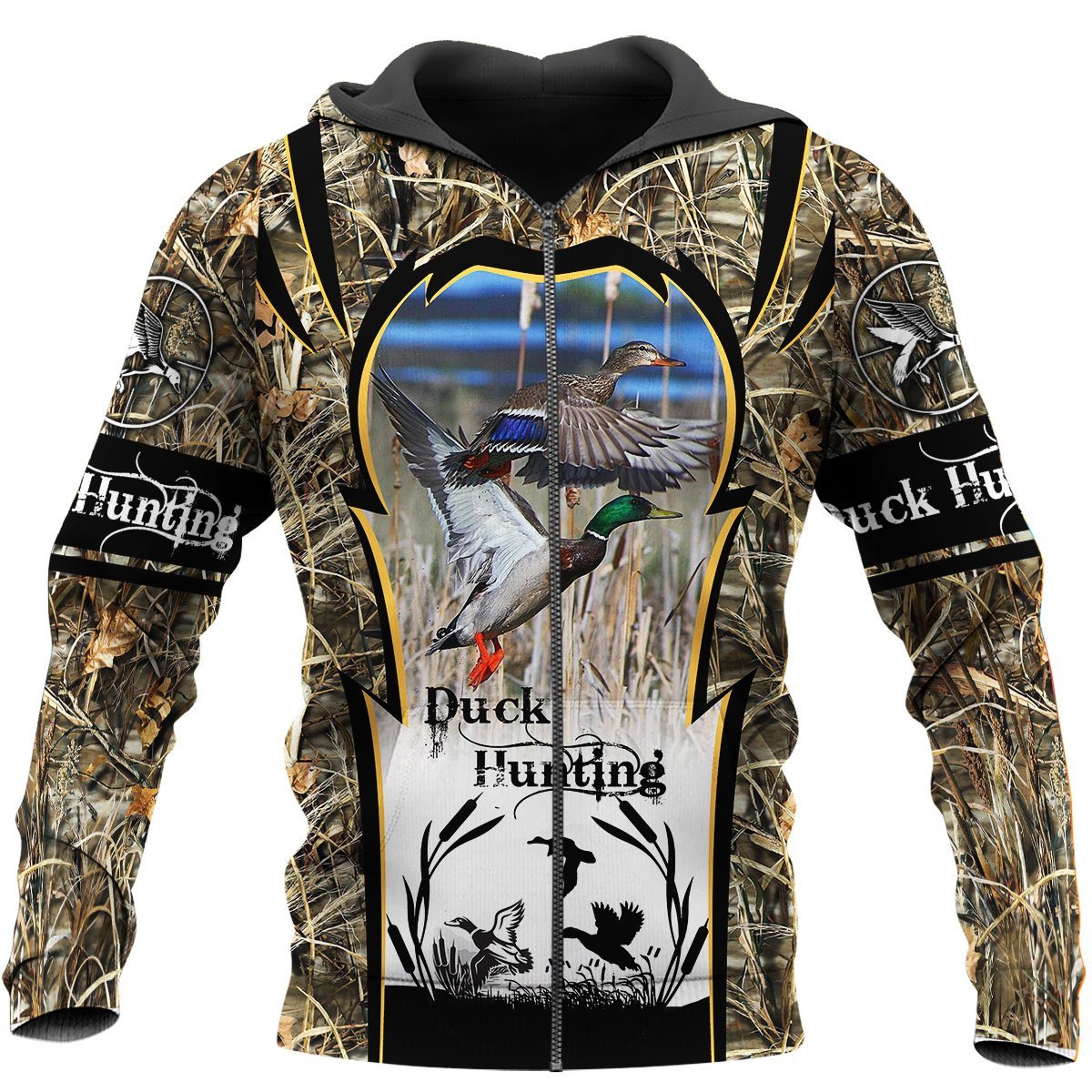 Mallard Duck Hunting 3D All Over Printed Shirts for Men and Women TT081108-Apparel-TT-Zipped Hoodie-S-Vibe Cosy™