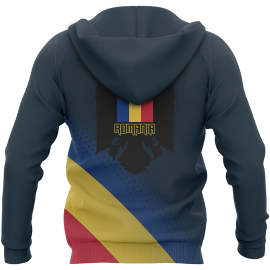Romania Flag Hoodie Dots Version NNK-040-Apparel-NNK-Hoodie-S-Vibe Cosyβ’
