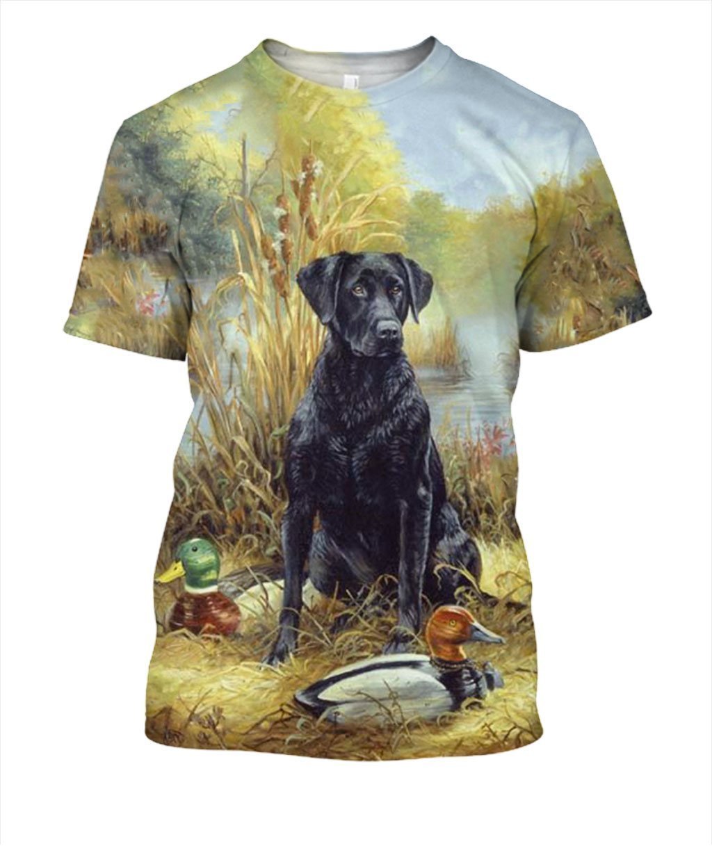 3D All Over Print Black Labrador Retriever-Apparel-NTT-T-Shirt-S-Vibe Cosy™