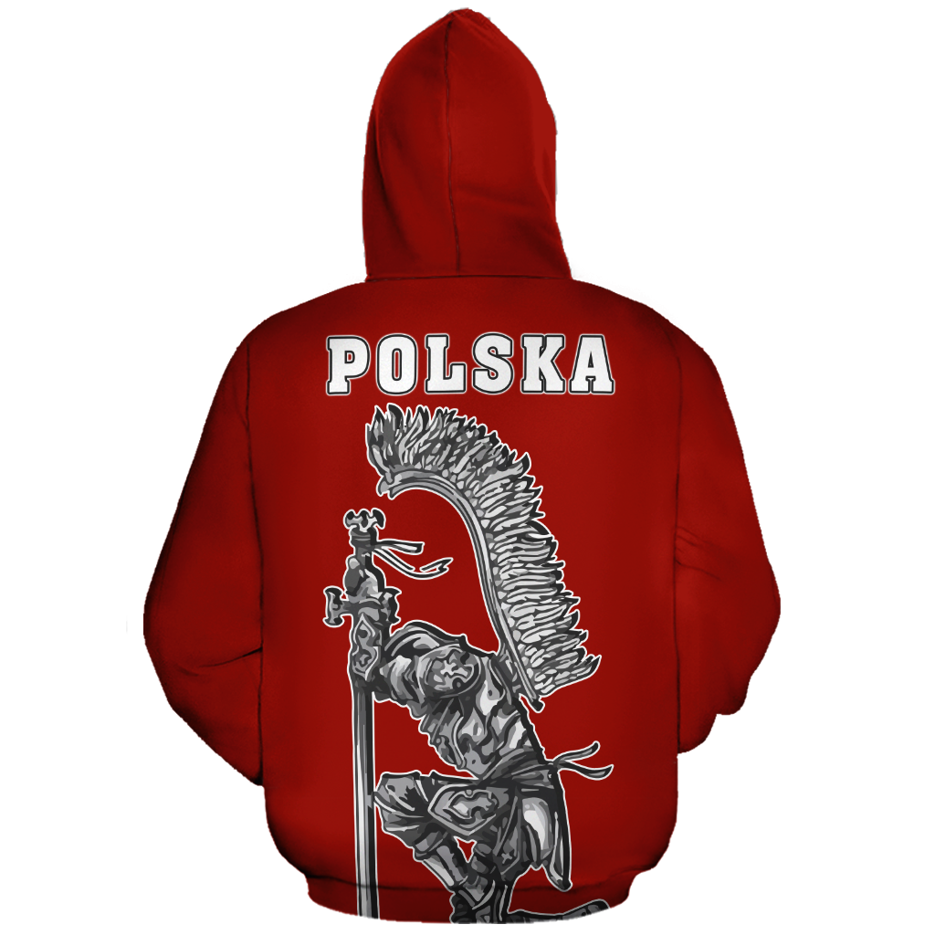 Poland In Me All Over Hoodie Red NVD1238 !-Apparel-Dung Van-Hoodie-S-Vibe Cosy™