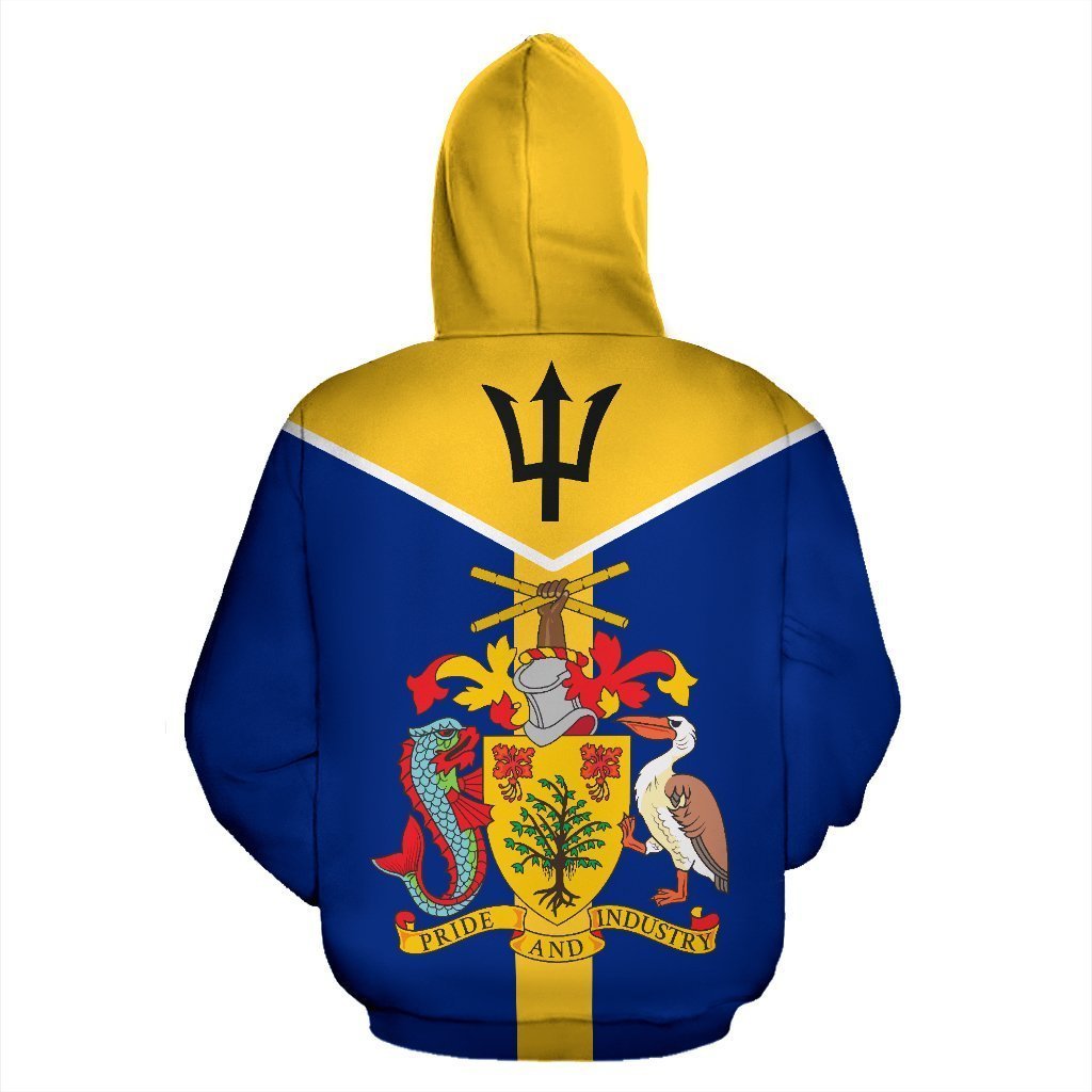 Barbados is My Homeland Zipper Hoodie-Apparel-PL8386-Zipped Hoodie-S-Vibe Cosy™