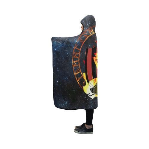 Viking Hooded Blanket - Drakkar Warship Of Viking PL110-HOODED BLANKETS (P)-PL8386-Hooded Blanket - .-Youth 60"x45"-Vibe Cosy™