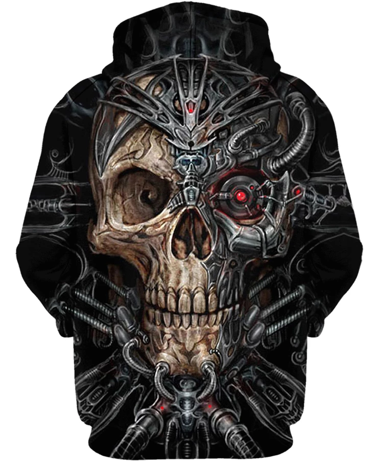 Terminator Skull PL223-Apparel-PL8386-Hoodie-S-Vibe Cosy™
