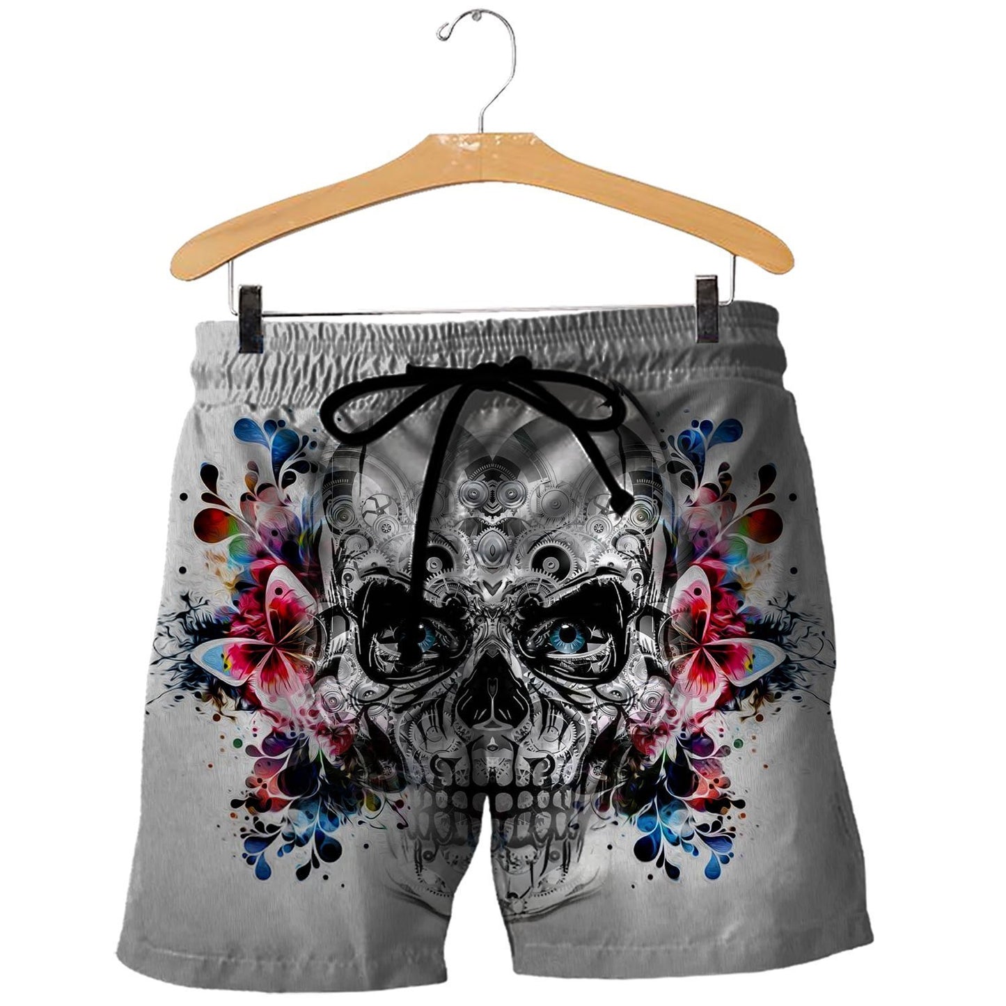 SKULL AND BUTTERFLY 3D ALL OVER PRINTED SHIRTS FOR MEN AND WOMEN PL279-Apparel-TT-Shorts-S-Vibe Cosy™