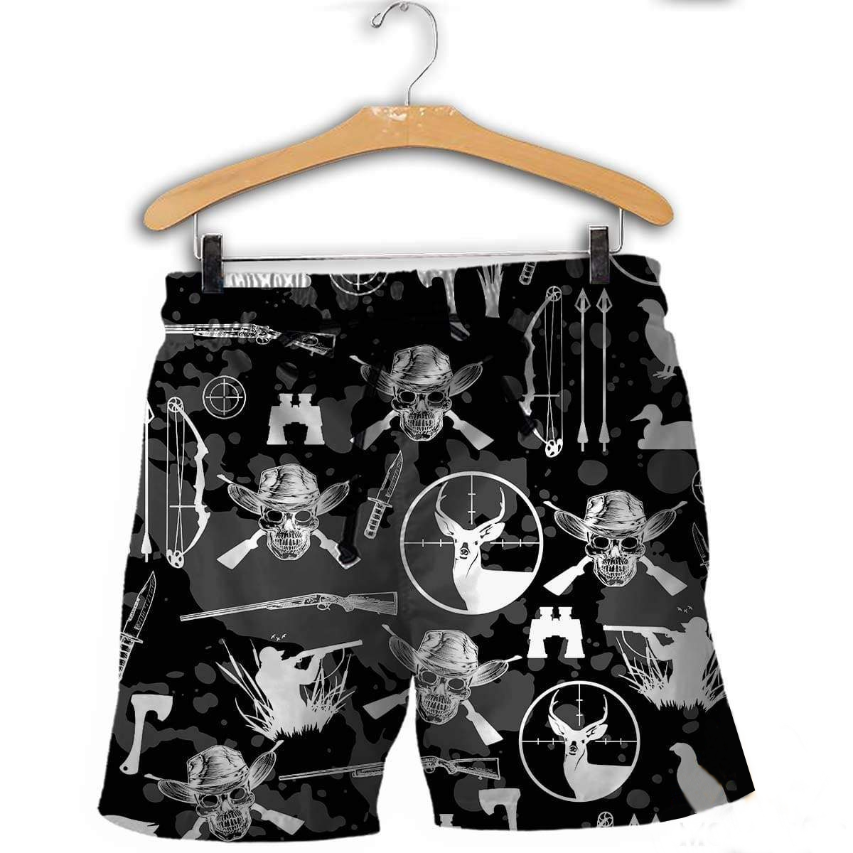 3D PRINTED HUNTING SKULL CLOTHES PL282-Apparel-PL8386-Shorts-S-Vibe Cosy™