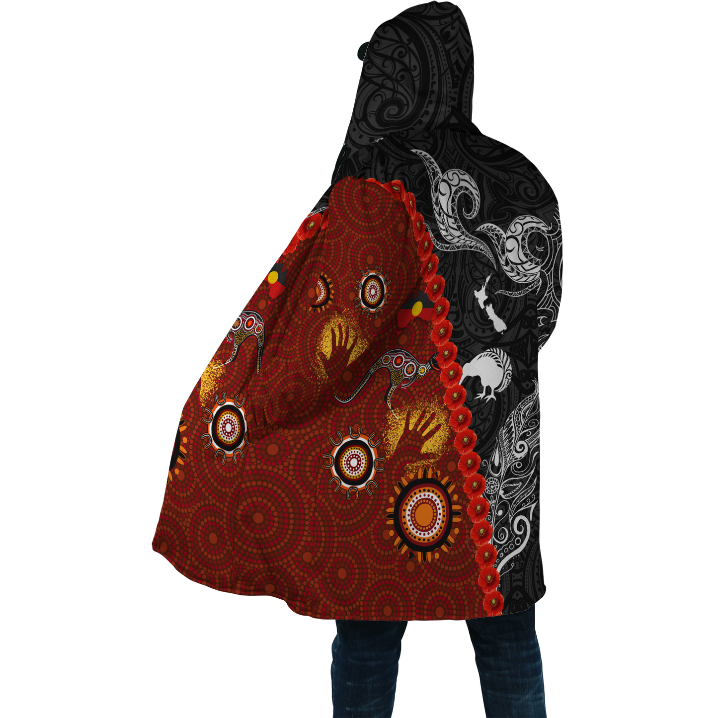 New Zealand Maori And Australia Aboriginal We Are Family 3D Printed Unisex Cloak TN