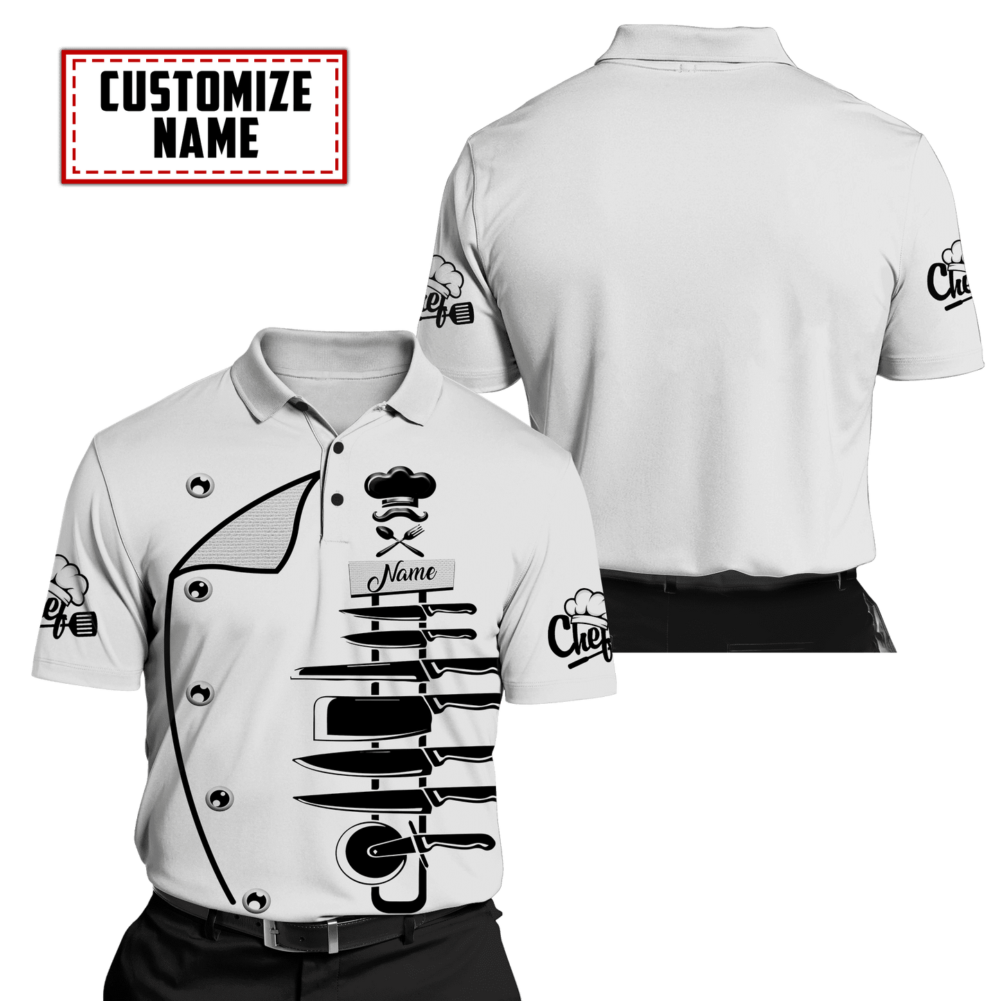 Custom Name Master Chef 3D All Over Printed Unisex Shirts