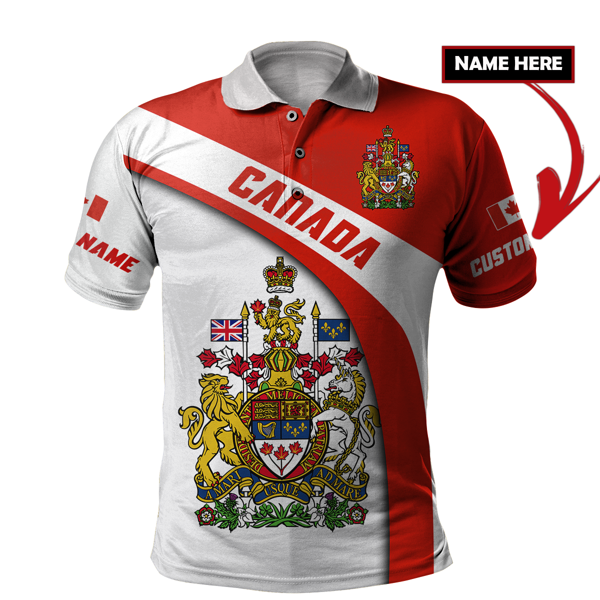 Custom Name XT Canada Day 3D Printed Shirts TNA26052103