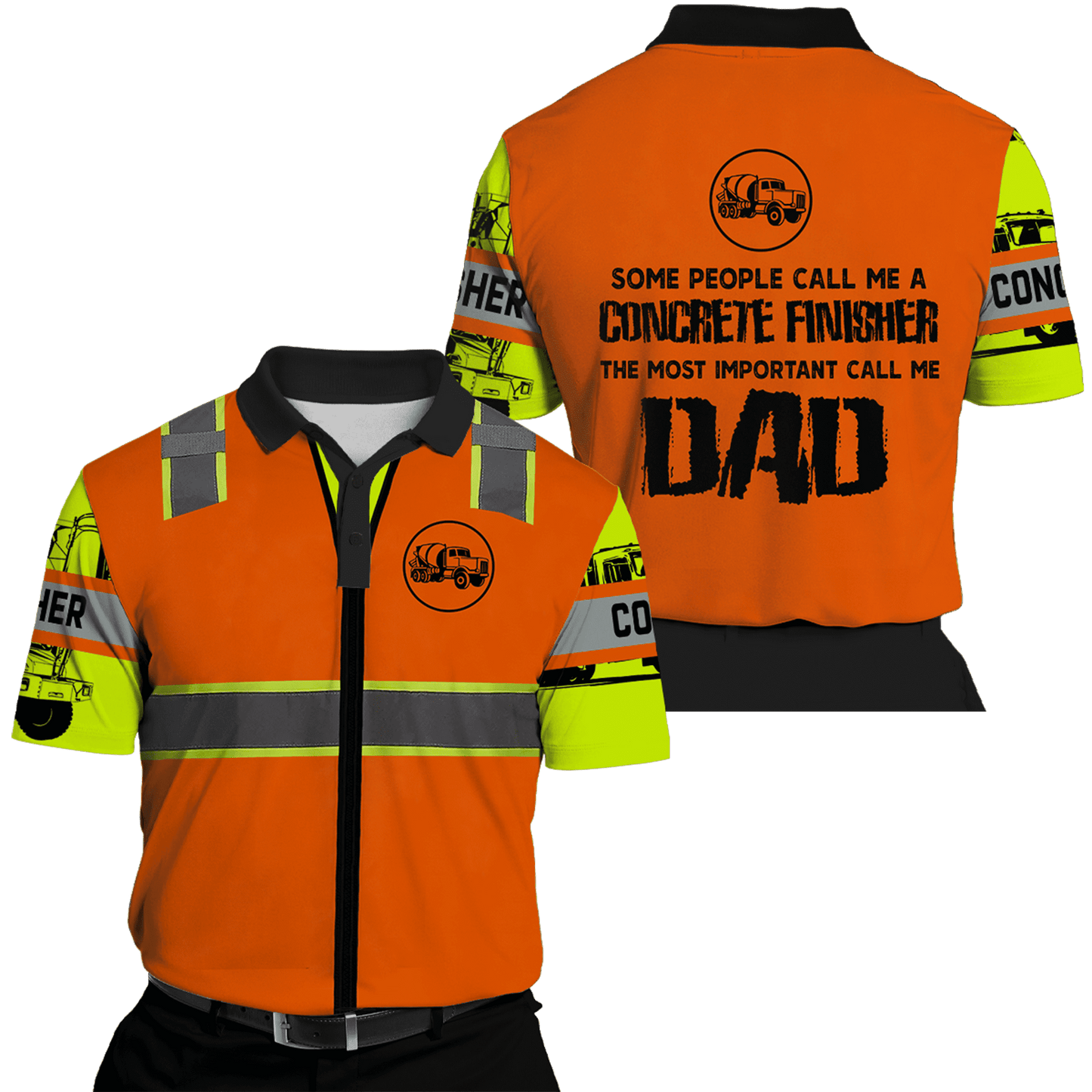 Concrete Finisher Dad Safety 3D printed shirts