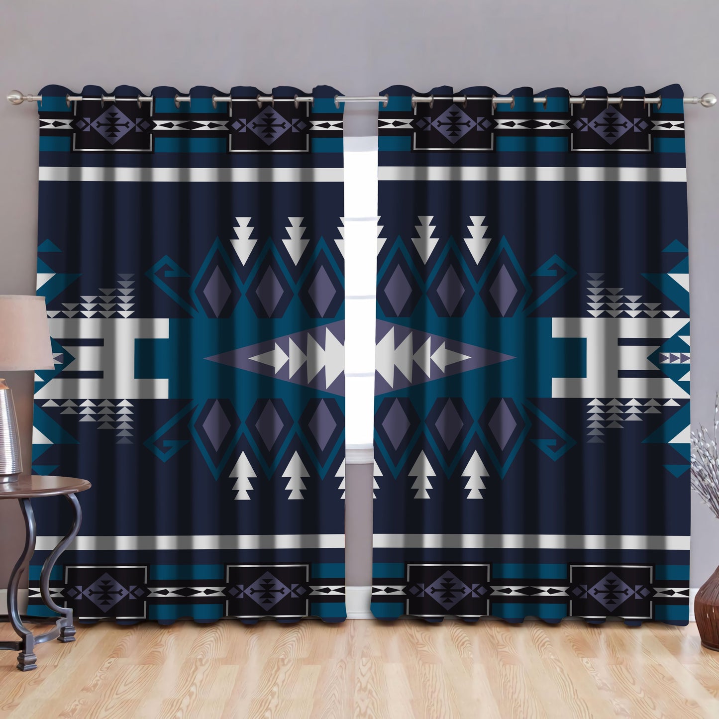 Native American Pattern Blackout Thermal Grommet Window Curtains Pi30052003-Curtains-MP-52'' x 63''-Vibe Cosy™