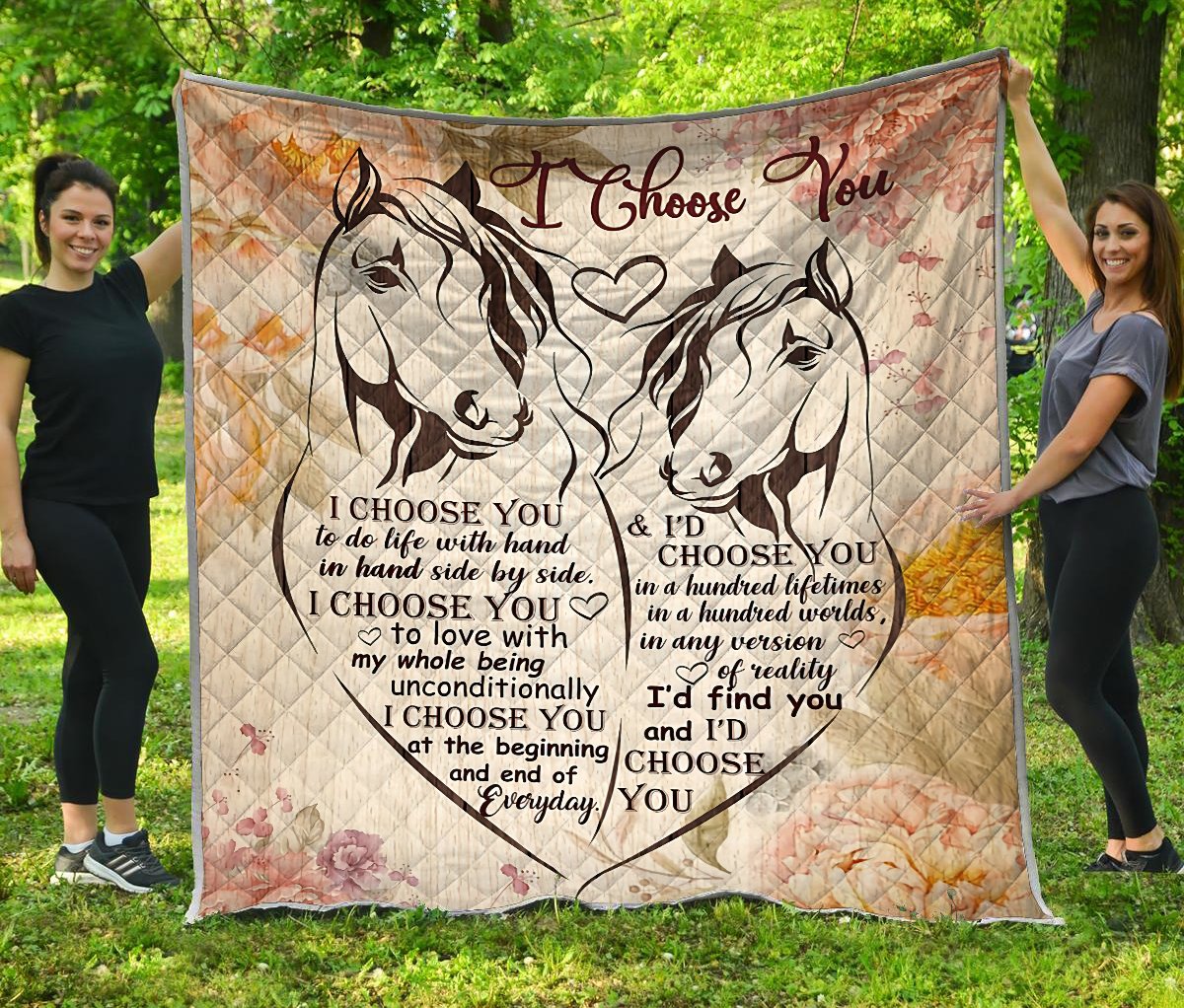 Horse 3D All Over Printed Quilt