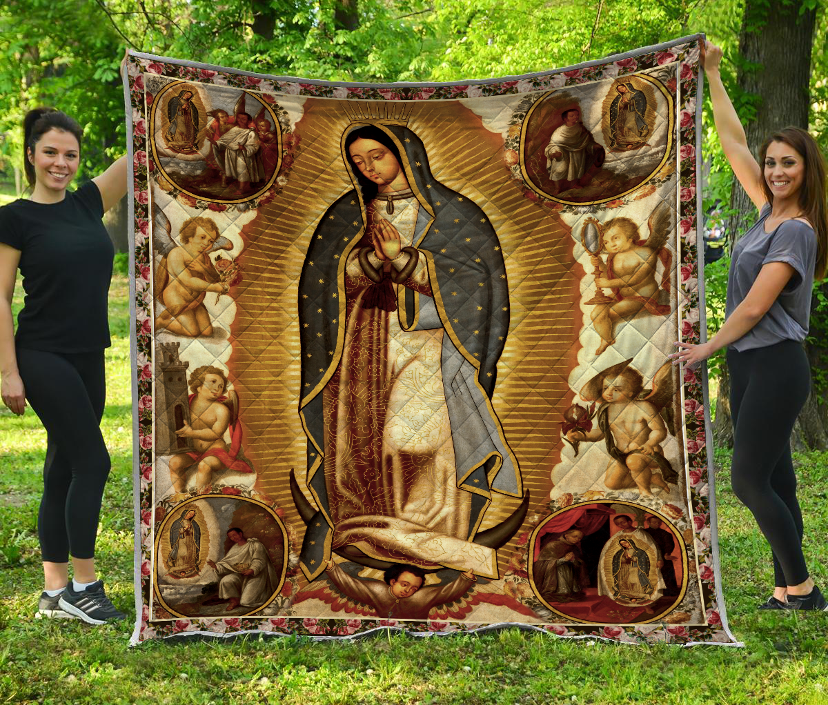 Virgin Mary Quilt Blanket XT