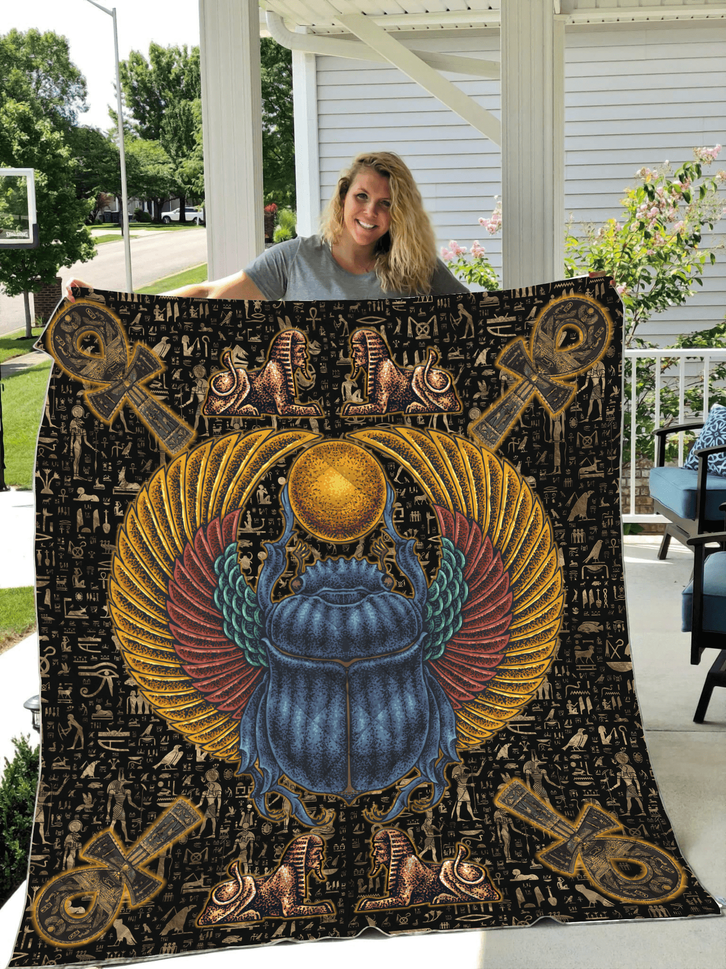 Ancient Egypt 3D All Over Printed Quilt