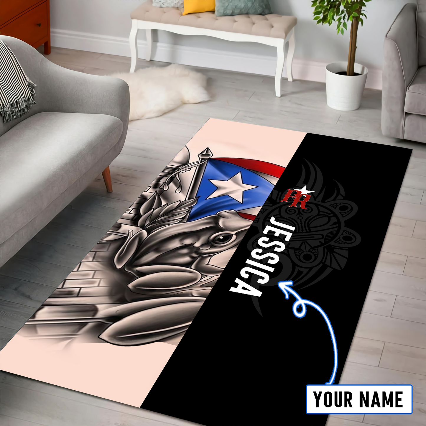 Customize Name Common Coquí Puerto Rico Rug MH23022104