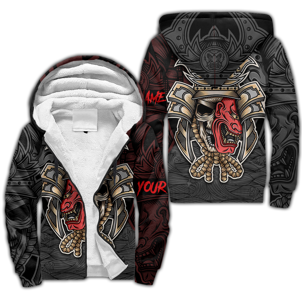 Premium Personalized 3D Printed Oni Samurai Shirts