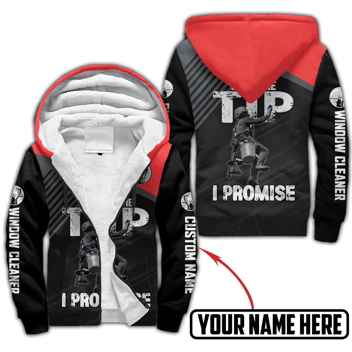 Premium Personalized 3D Printed Window Cleaner Shirts Just The Tip MEI