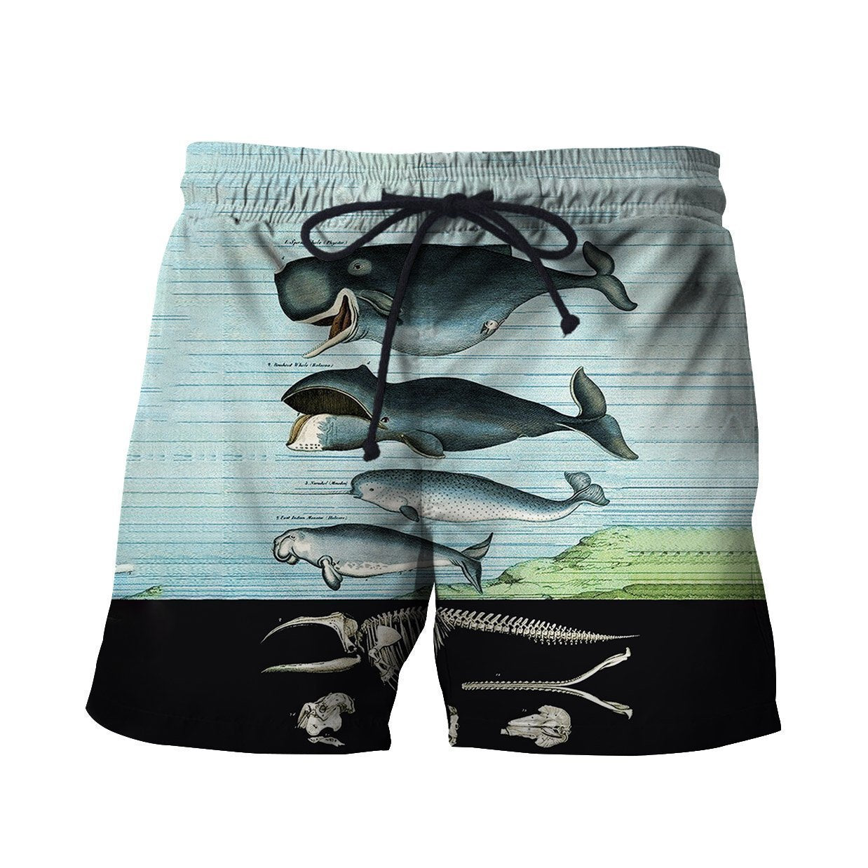 3D All Over Printed Vintage Whales Shirts And Shorts-Apparel-HP Arts-SHORTS-S-Vibe Cosy™