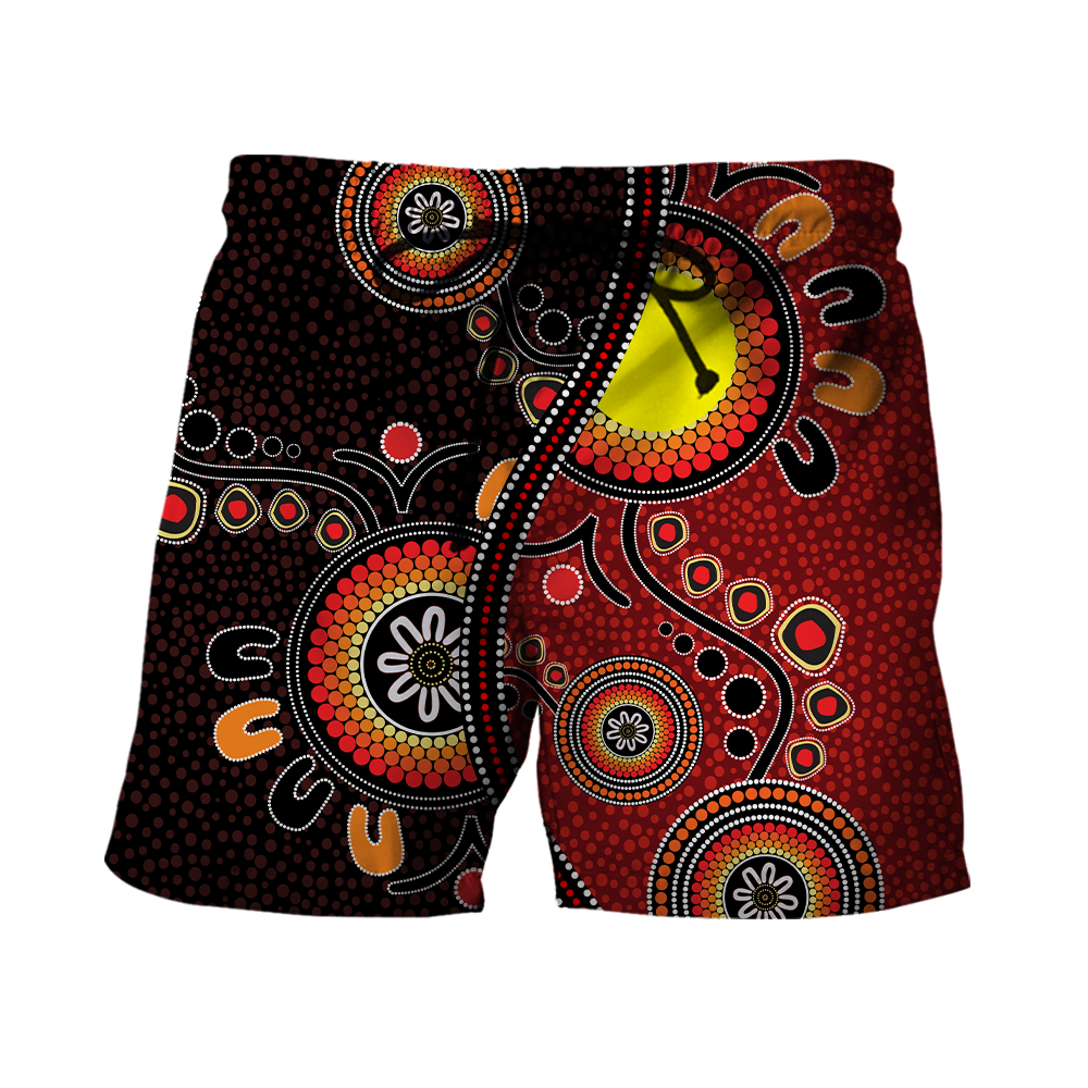 Aboriginal Australia Flag Dot Painting Art Shirt For Men And Women