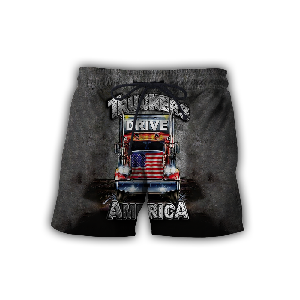 Premium Customized Name 3D All Over Printed Unisex Shirt For Trucker