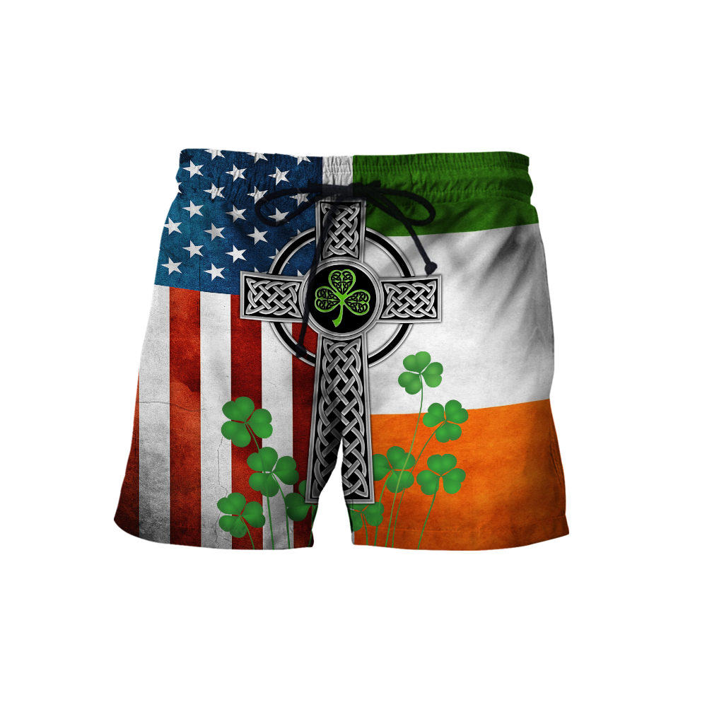 Irish Celtic Knot Cross St.Patrick day 3D Design print shirts